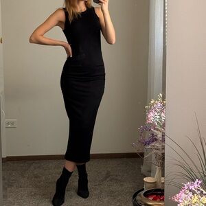 Chic Black Midi Dress
